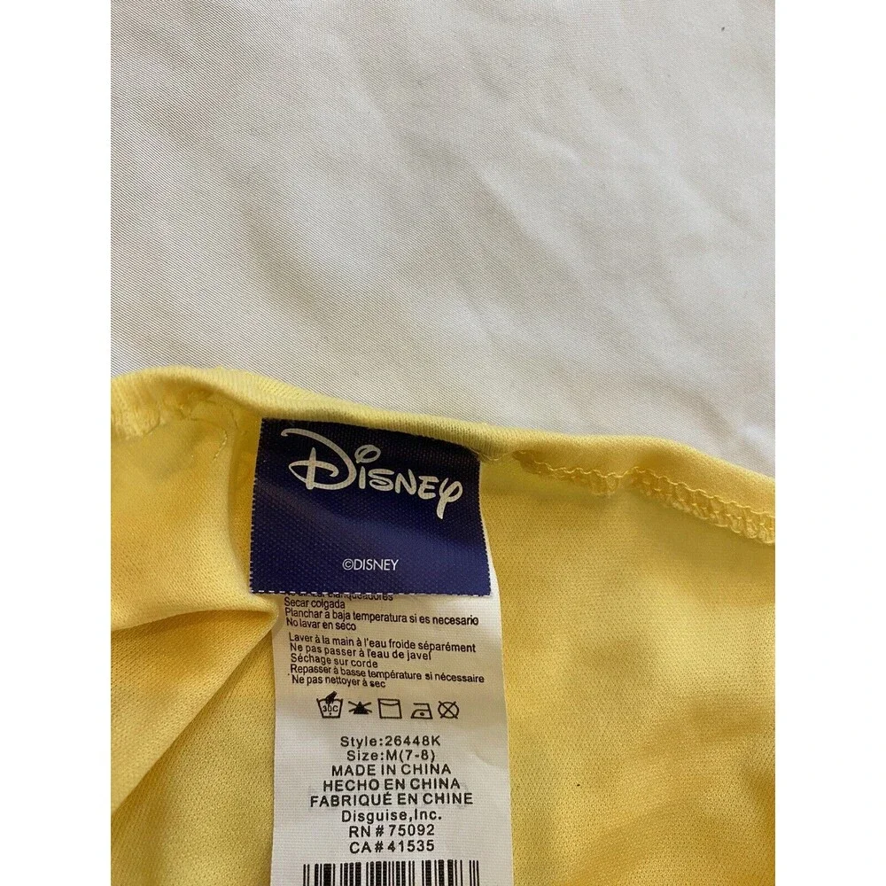 Disney Princess Belle Costume Beauty & Beast Dress Child M 7-8 Halloween Costume